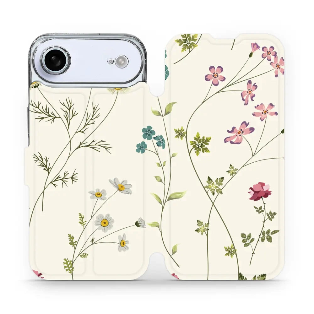 Handyhülle mit klappe für iPhone Air, Mobiwear Book, Feldblumen