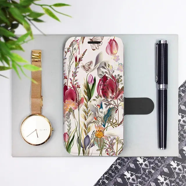 Handyhülle mit klappe für iPhone 17, Mobiwear Book, Blumenstrauß