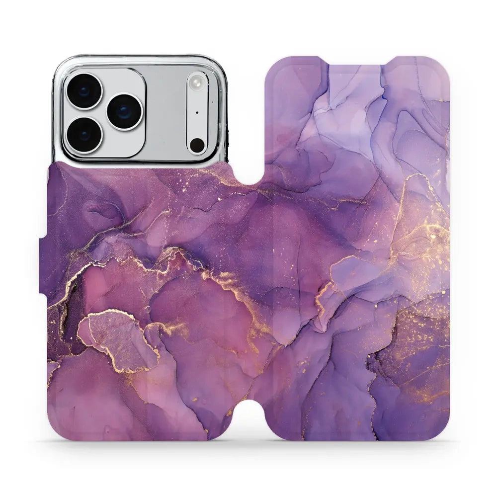 Handyhülle mit klappe für iPhone 17 Pro Max, Mobiwear Book, Violett
