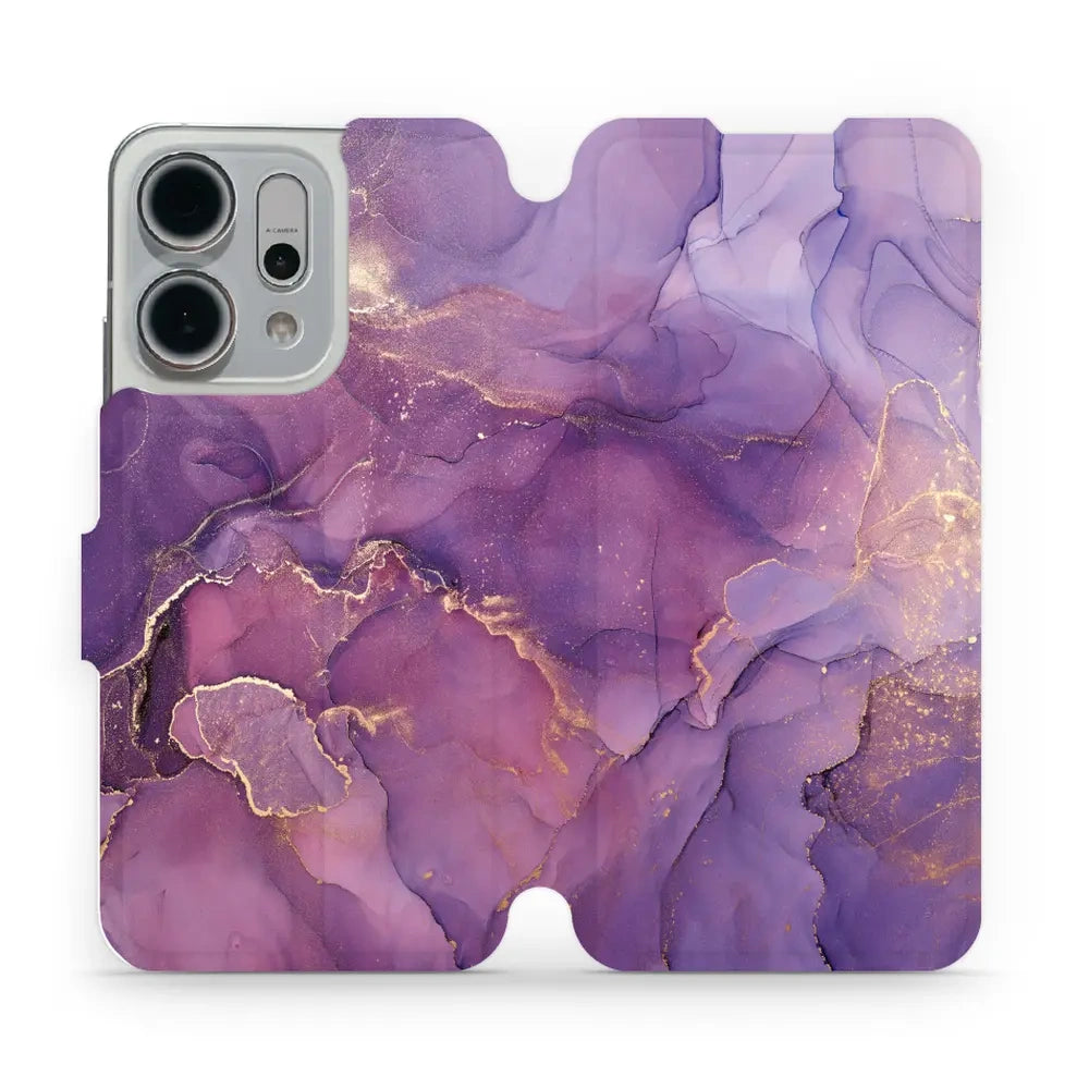 Handyhülle mit klappe für Oppo Reno 14, Mobiwear Book, Violett