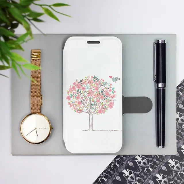 Handyhülle mit klappe für Oppo Reno 14 F, Mobiwear Book, Rosa Hain