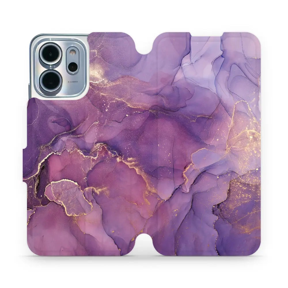 Handyhülle mit klappe für Oppo Reno 14 F, Mobiwear Book, Violett