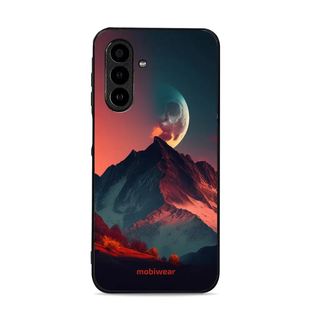 Handyhülle für Galaxy A17 5G, Mobiwear Glossy Case, Gebirgsdämmerung