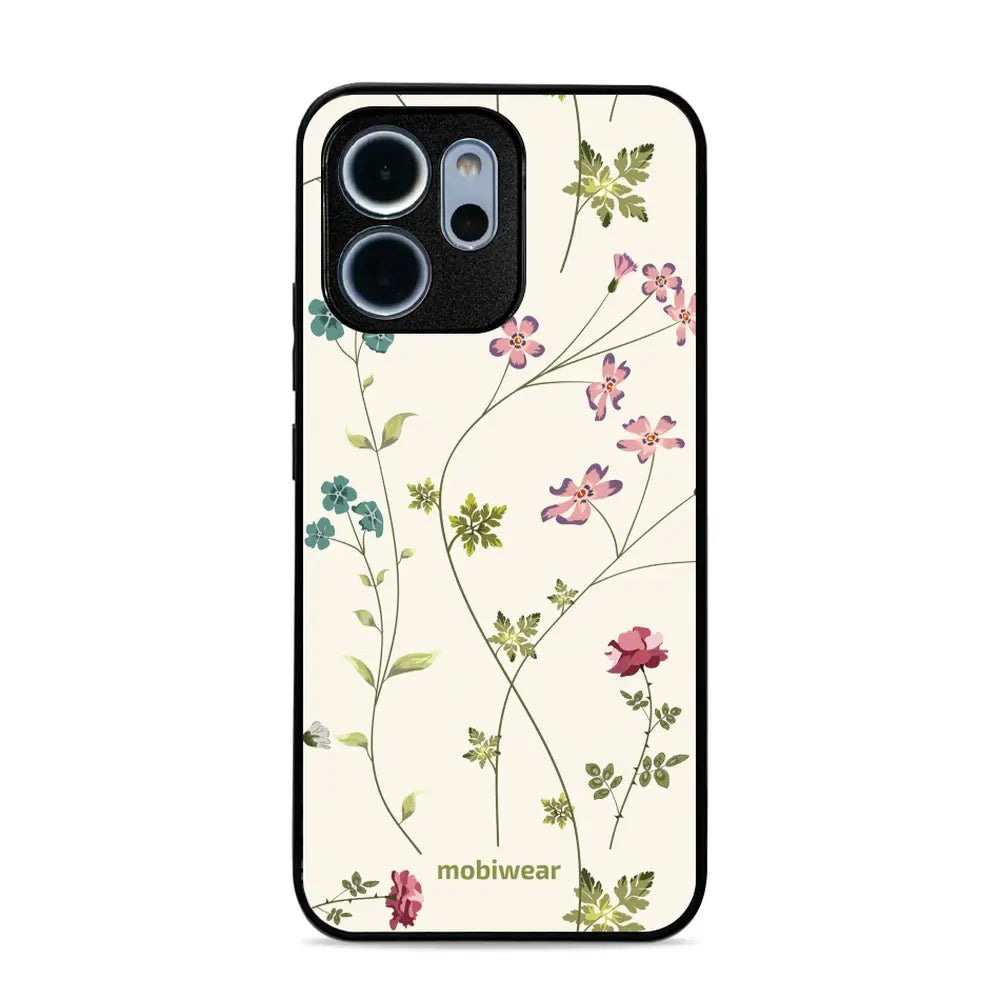 Handyhülle für Oppo Reno 14 F, Mobiwear Glossy Case, Idyllische Blüte