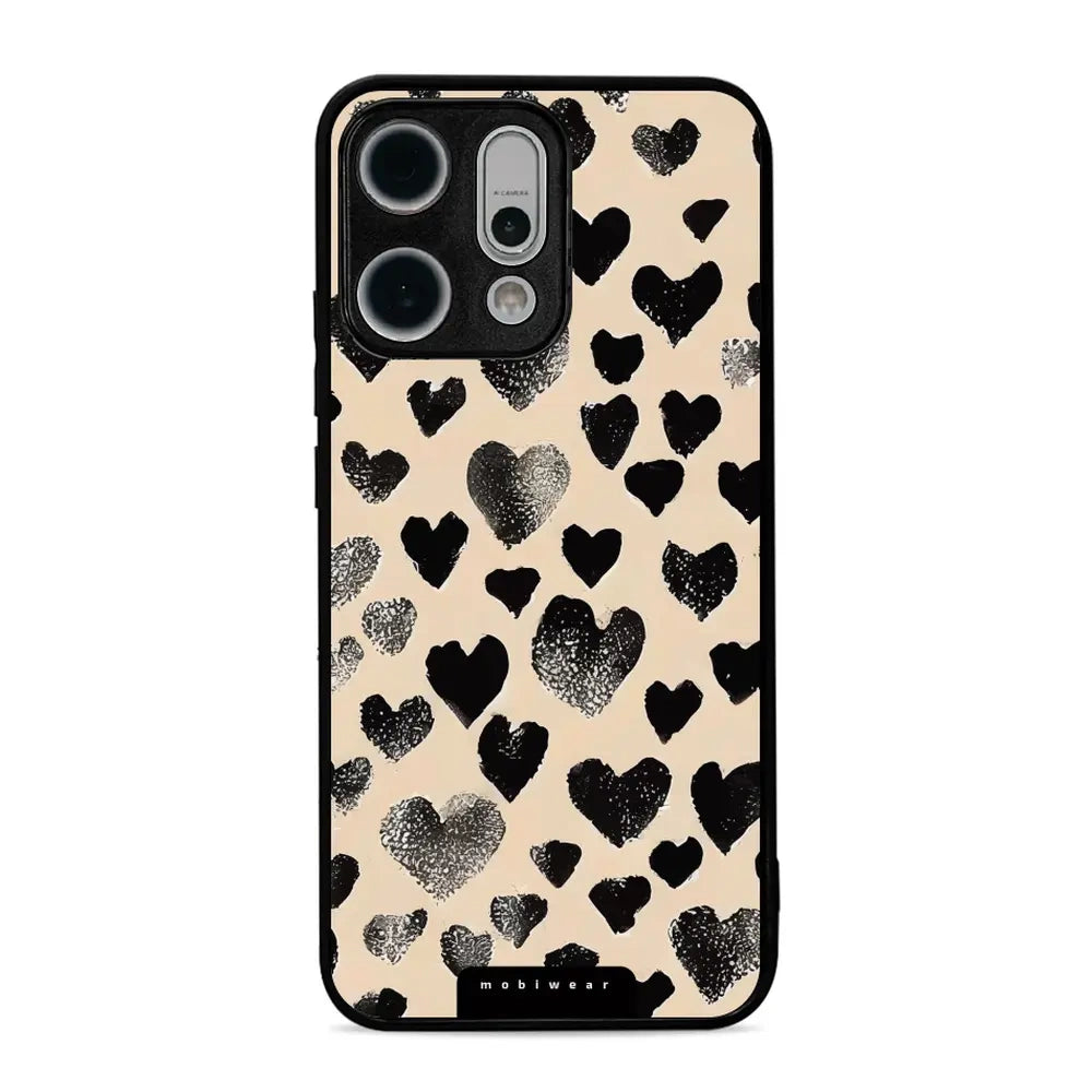 Handyhülle für Oppo Reno 14, Mobiwear Glossy Case, Beige Liebe