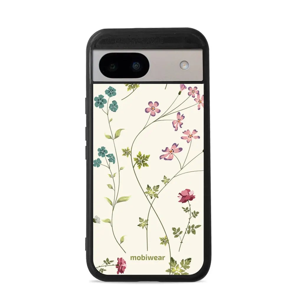 Handyhülle für Google Pixel 8a, Mobiwear Glossy Case, Idyllische Blüte