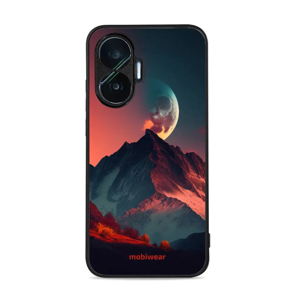 Handyhülle für Xiaomi POCO F7, Mobiwear Glossy Case, Gebirgsdämmerung
