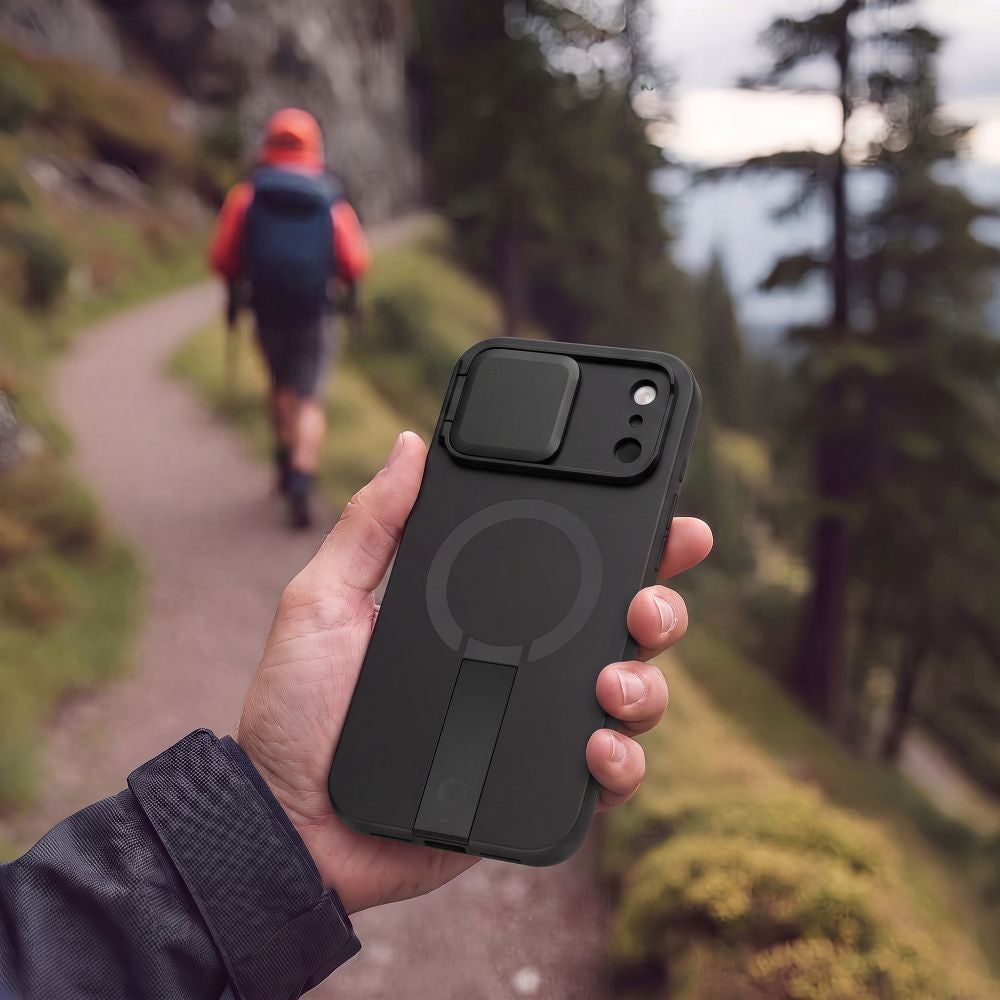 Handyhülle mit Kameraabdeckung für iPhone 18 Pro / 17 Pro, Tech-Protect Kevlar Aura mit MagSafe, Schwarz (4/7)