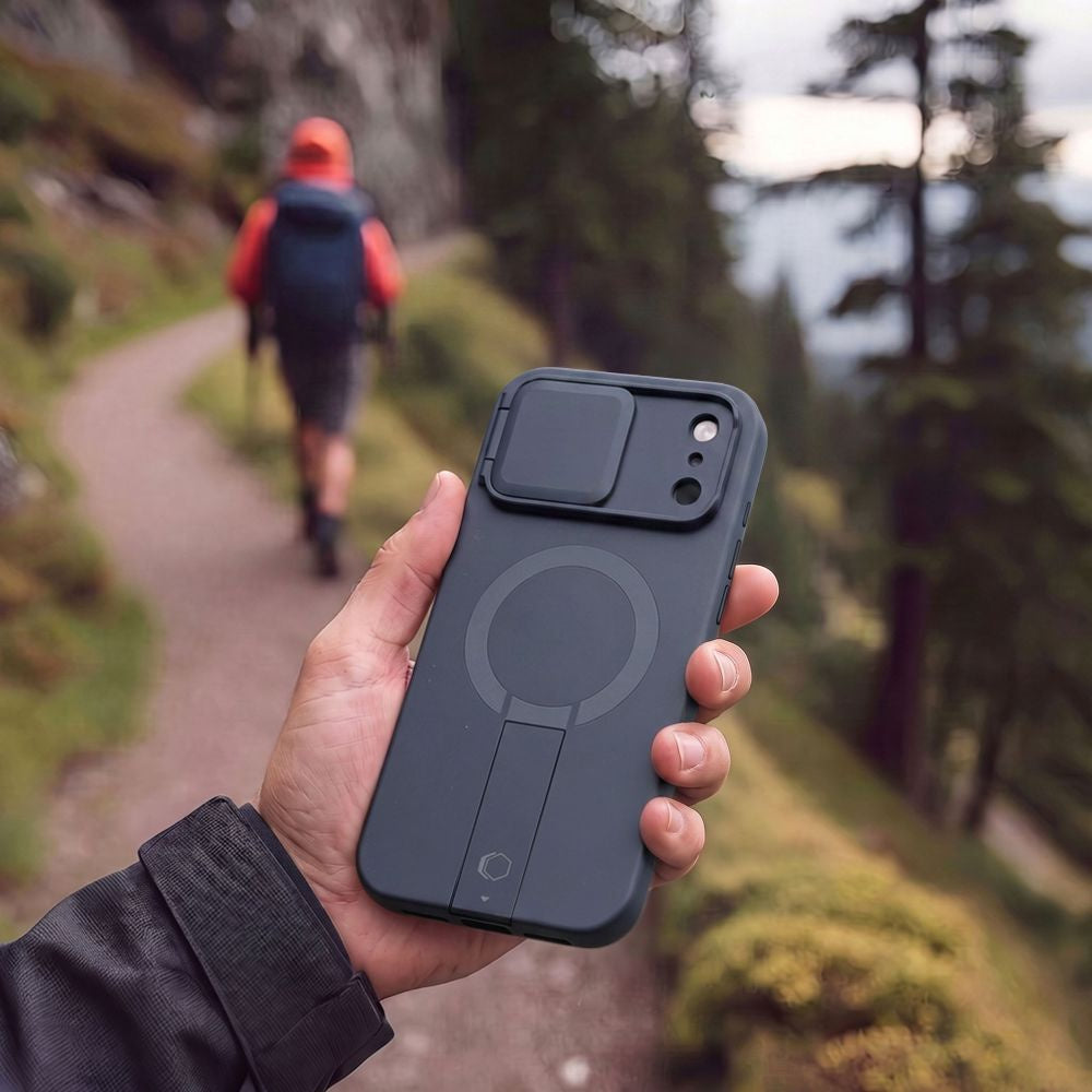 Handyhülle mit Kameraabdeckung für iPhone 18 Pro / 17 Pro, Tech-Protect Kevlar Aura mit MagSafe, Dunkelblau (4/7)