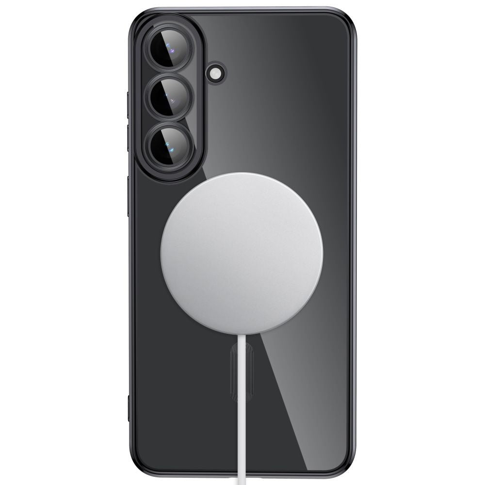 Handyhülle mit Kameraabdeckung für Galaxy S26 FE, Tech-Protect MagFlex für MagSafe, Transparent-Schwarz (4/9)