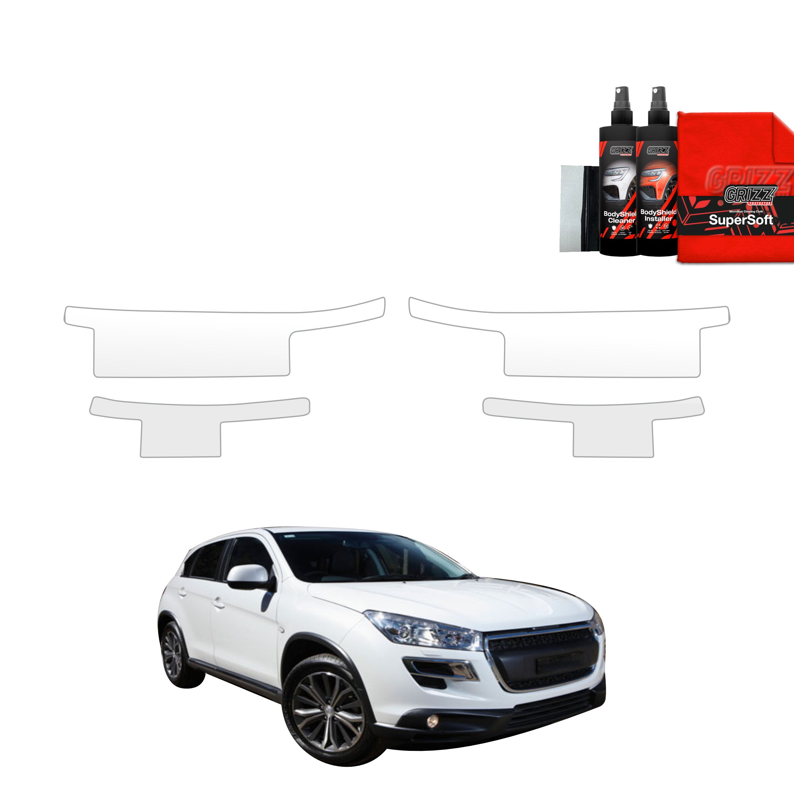 4in1 Schutzfolie Grizz Protector für Schweller - Peugeot 4008 (2012-2017)