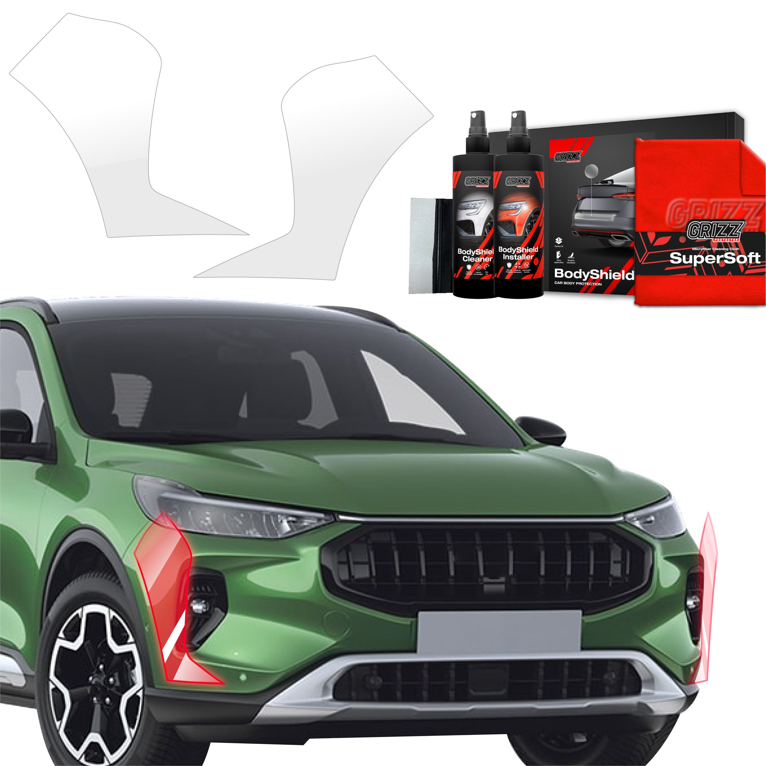 2in1 Schutzfolie Grizz Protector für Stoßstange - Ford Kuga Active Facelift (2024-2026)