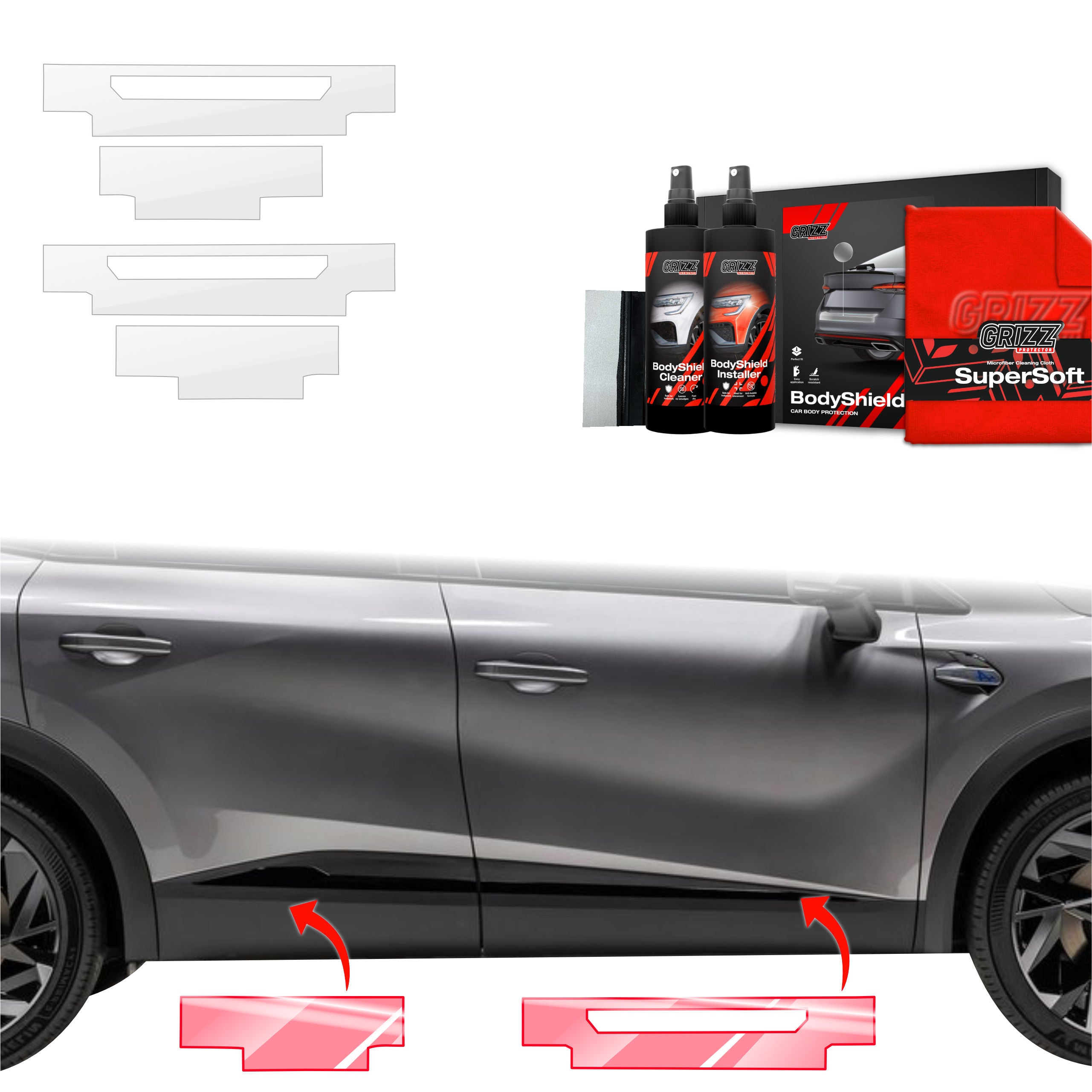 4in1 Schutzfolie Grizz Protector für Schweller Renault Captur (2024-2026)