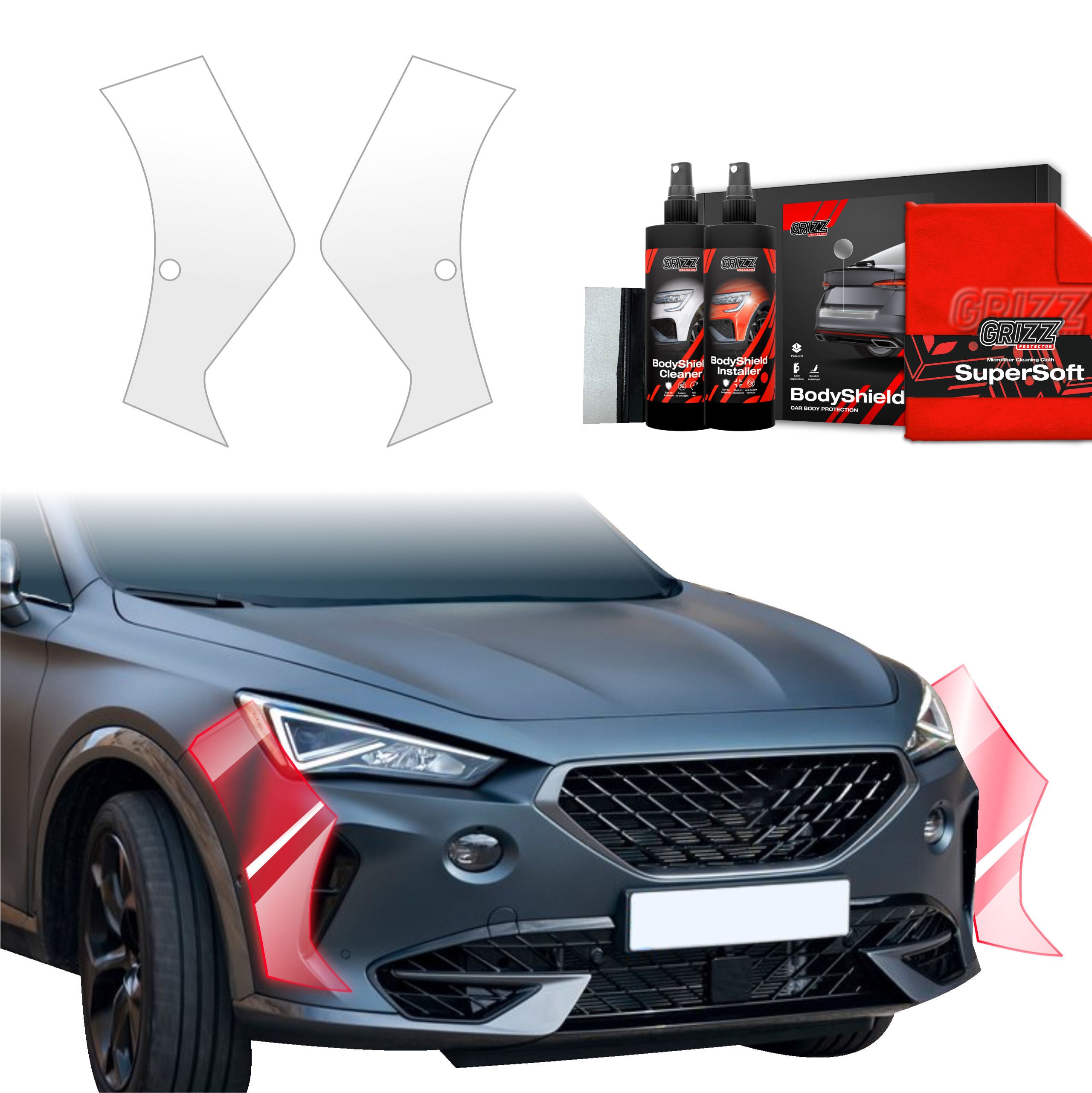 2in1 Schutzfolie Grizz Protector für Stoßstange - Cupra Formentor (2020-2024)