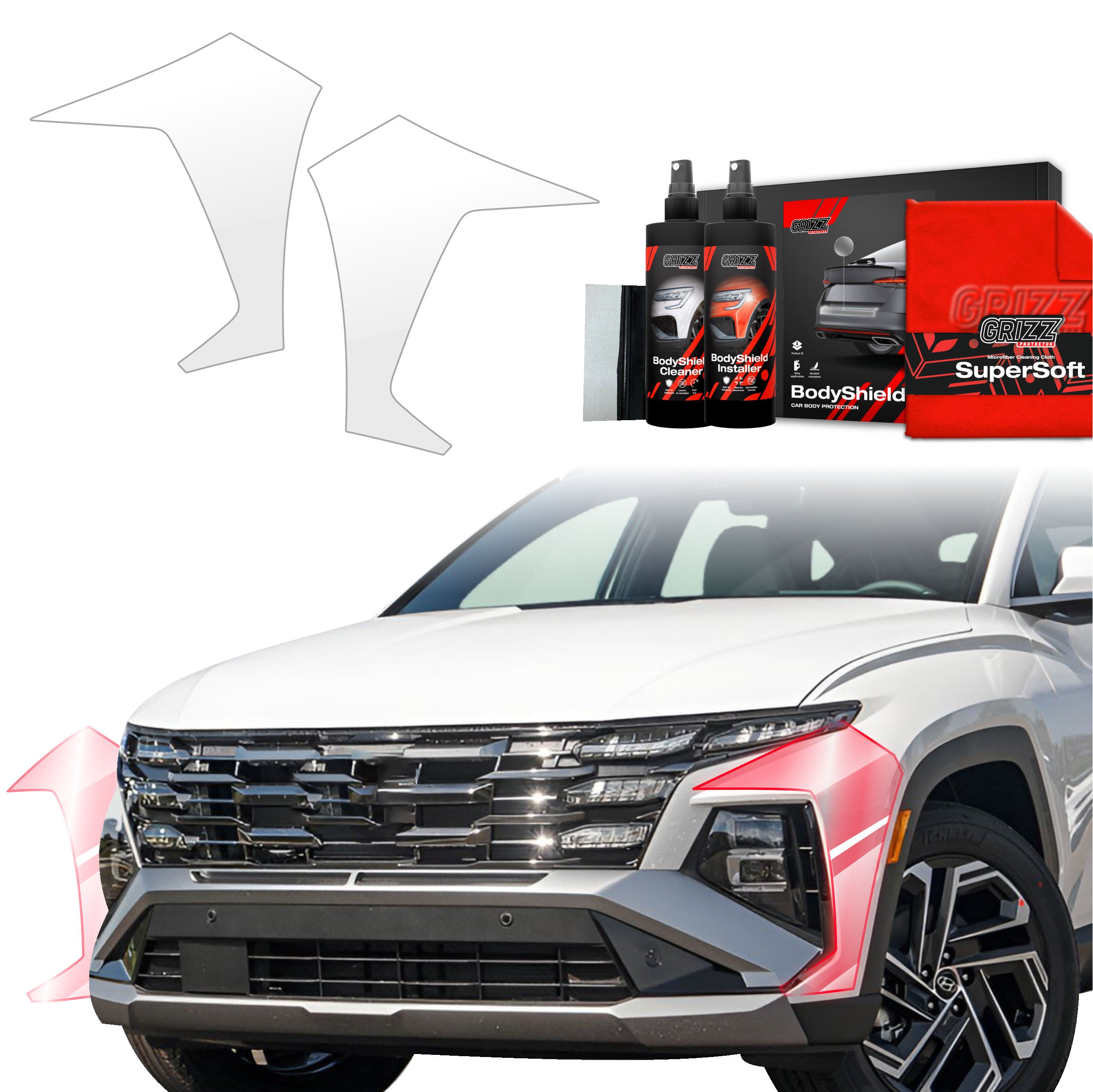 2in1 Schutzfolie Grizz Protector für Stoßstange - Hyundai Tucson Facelift (2024-2026)