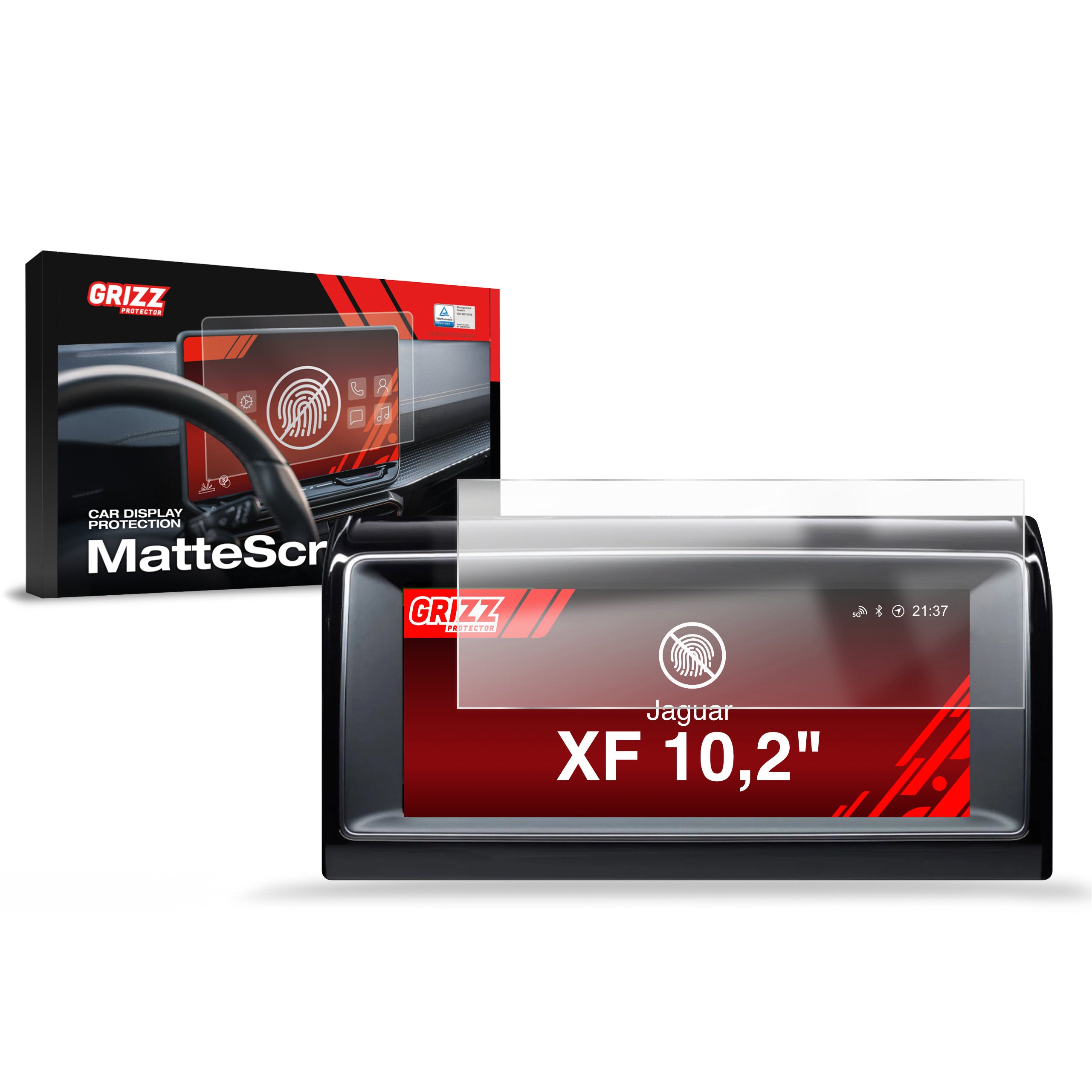 Matte Autodisplayfolie für Jaguar XF 10,2" (2015-2020), Grizz Protector