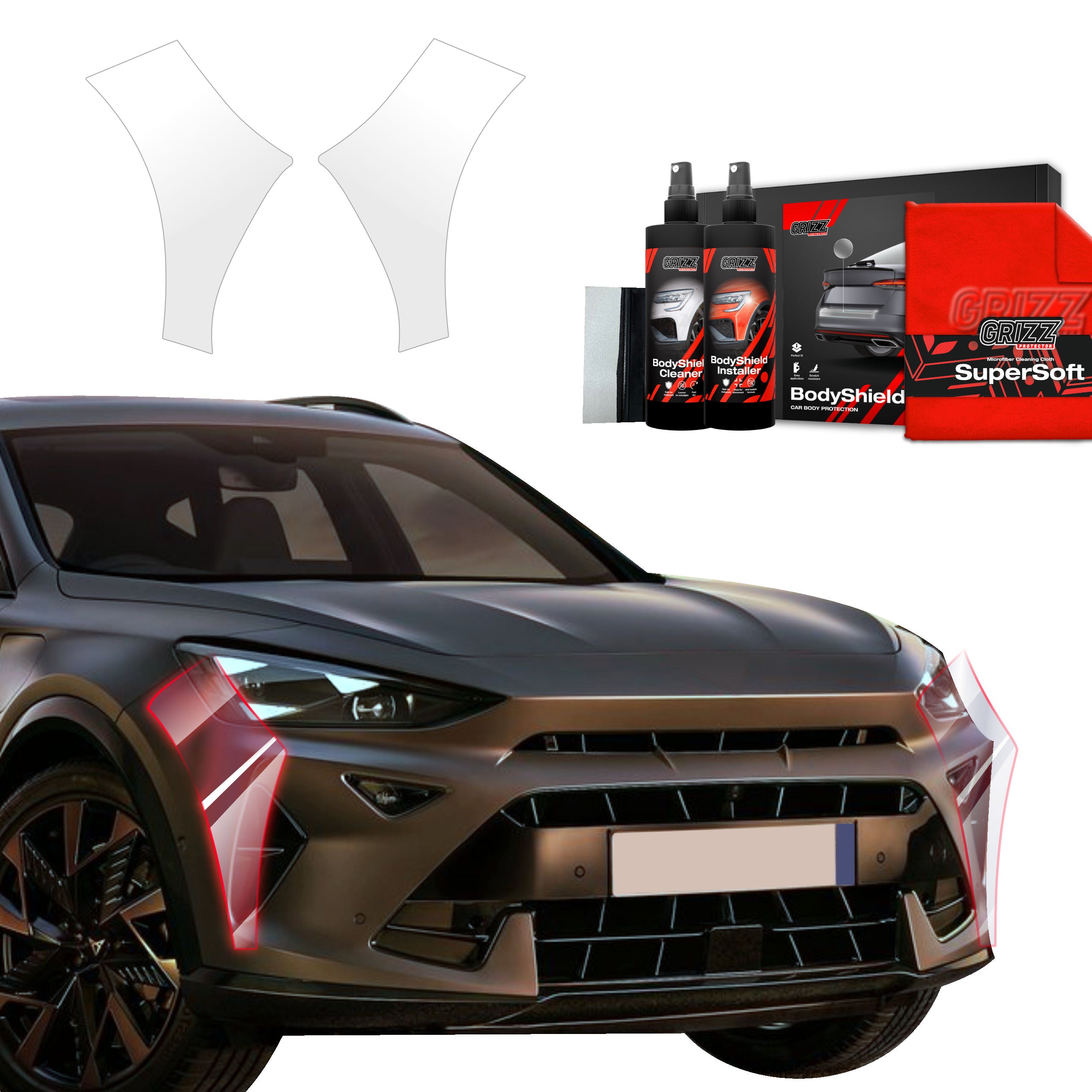 2in1 Schutzfolie Grizz Protector für Stoßstange - Cupra Formentor Facelift (2024-2026)