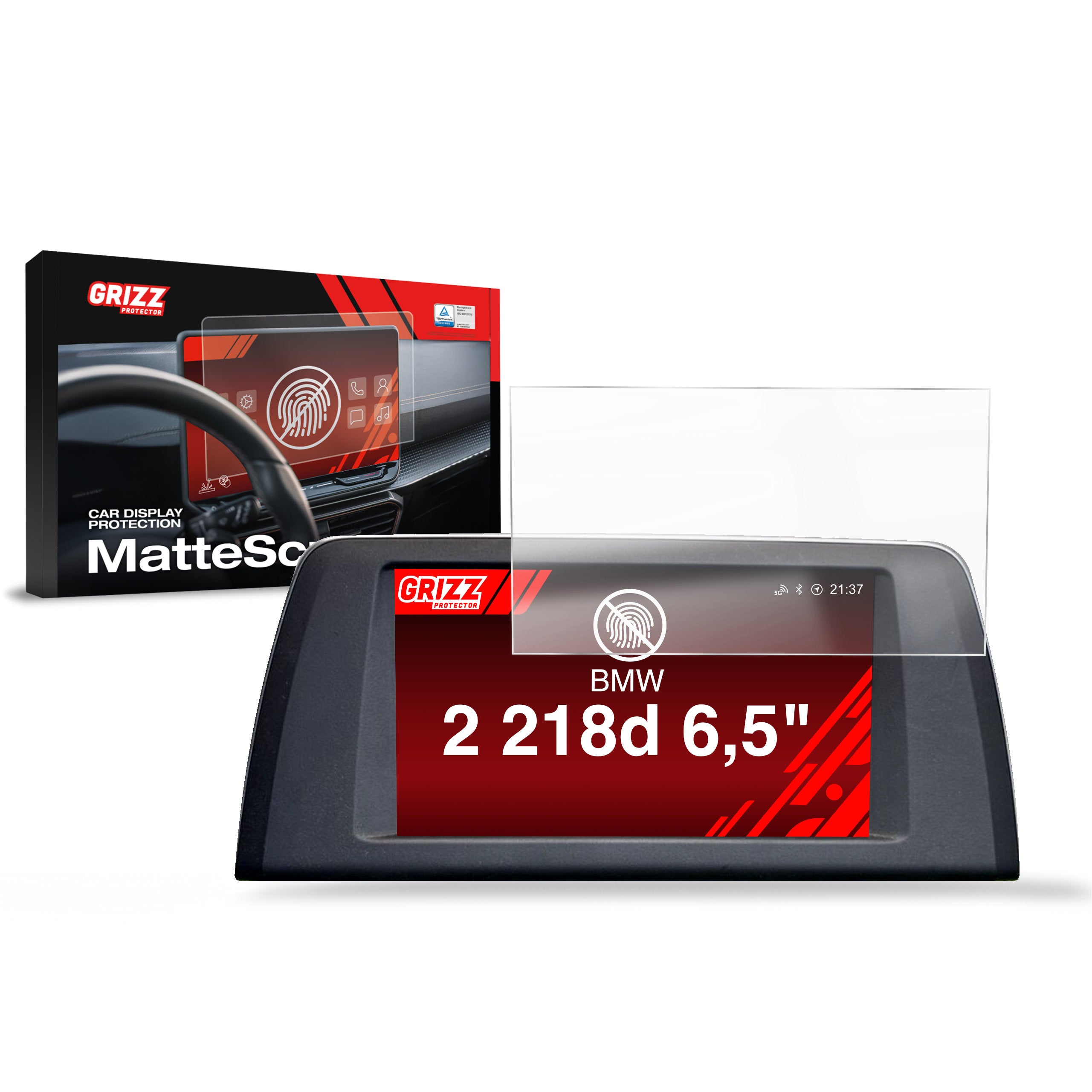 Matte Autodisplayfolie für BMW 2 218d Active Tourer (2014-2019), Grizz Protector
