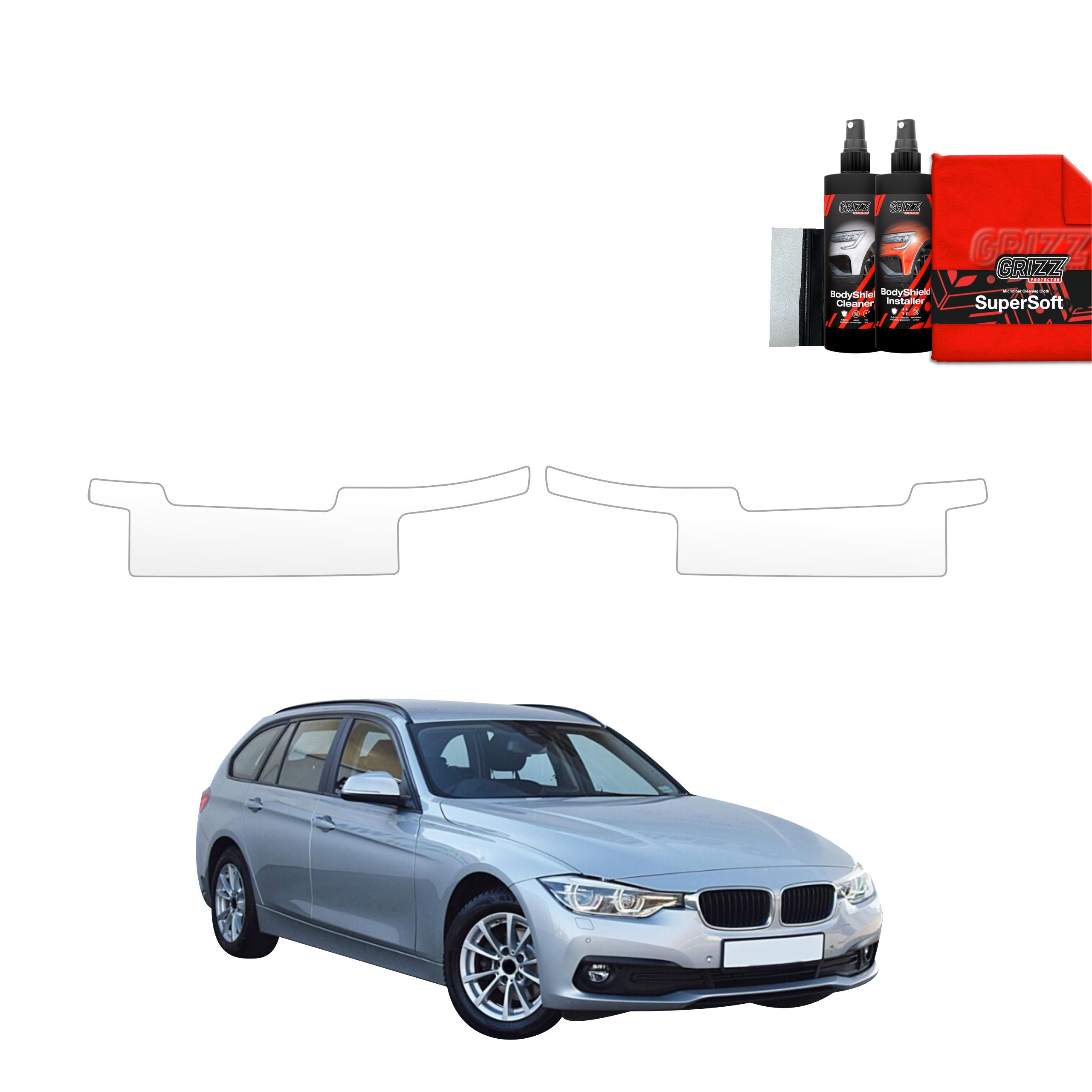 2in1 Schutzfolie Grizz Protector für Schweller - BMW 3 F31 Kombi LCI (2015-2018)