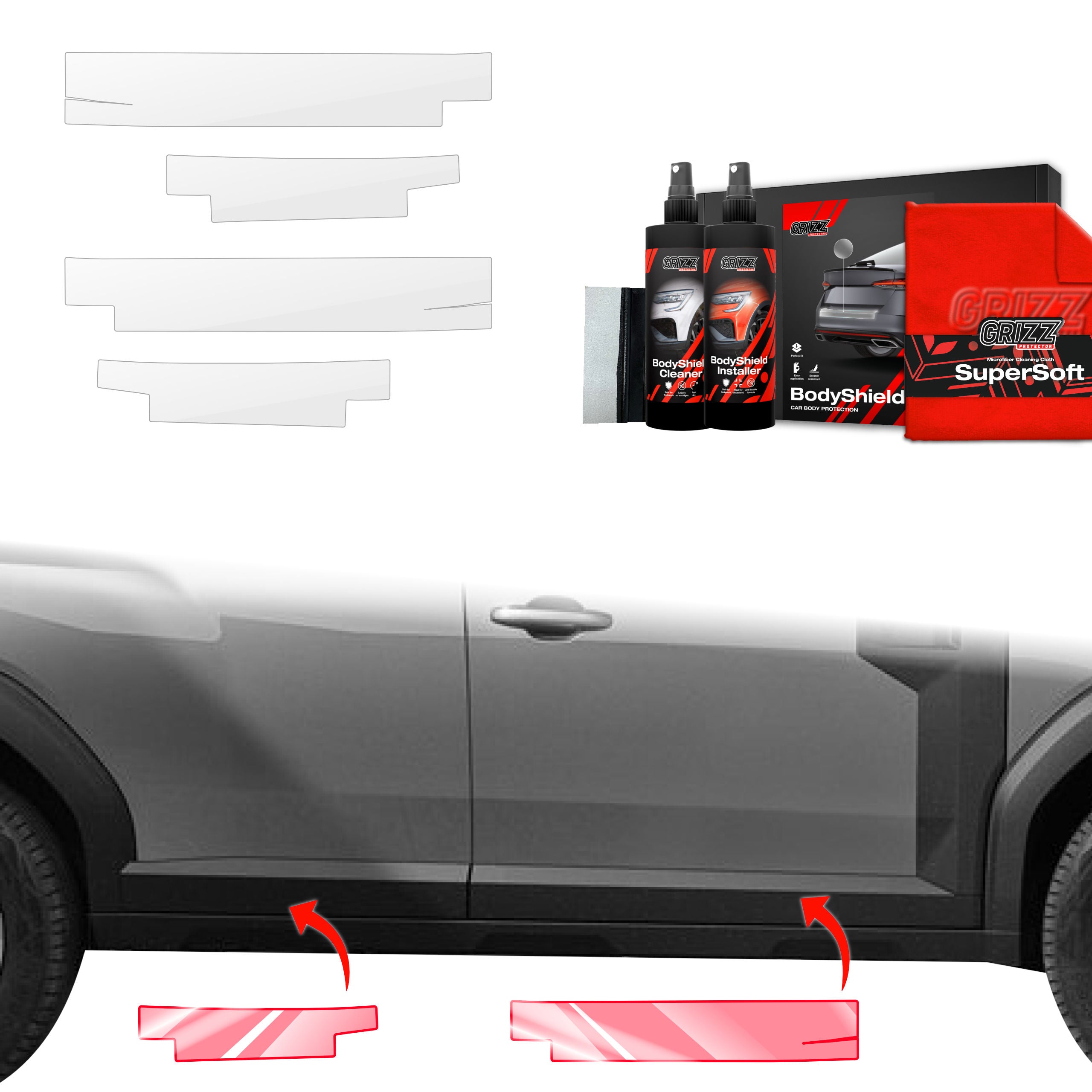 4in1 Schutzfolie Grizz Protector für Schweller - Dacia Duster (2024-2026)
