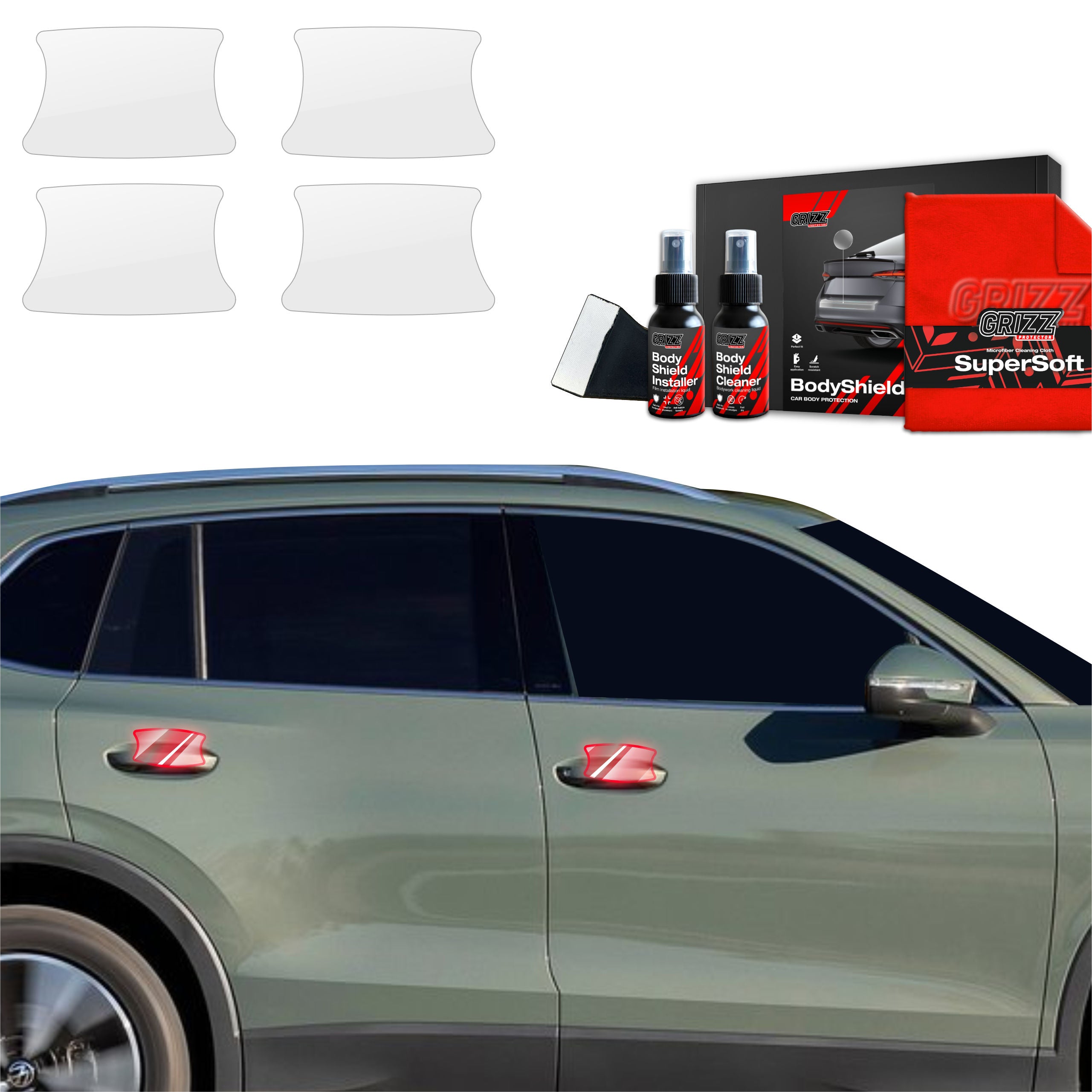 4in1 Schutzfolie Grizz Protector für Türgriffmulden - Volkswagen VW Tiguan 3 (2024-2026)
