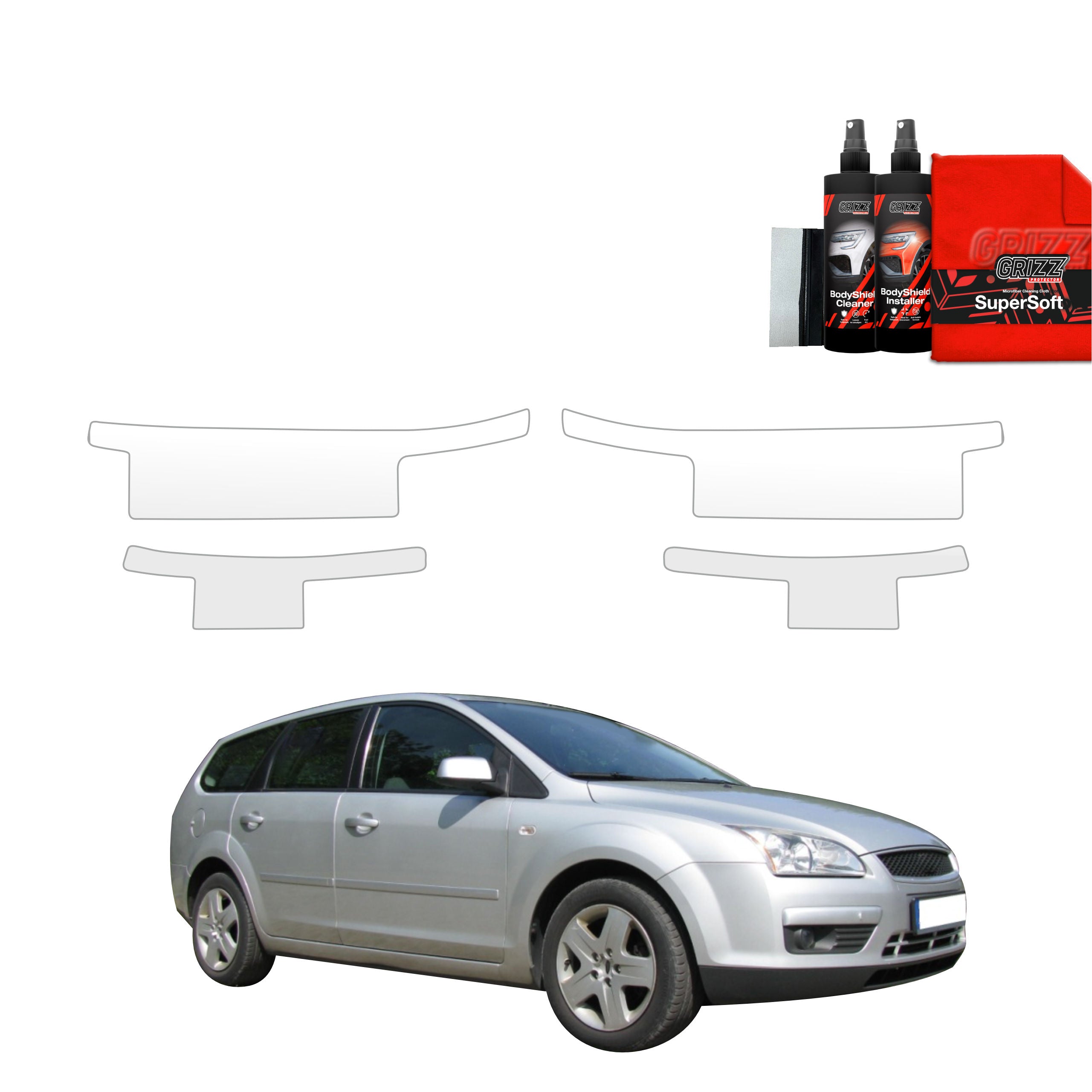 4in1 Schutzfolie Grizz Protector für Schweller - Ford Focus Mk2 Kombi (2004-2007)