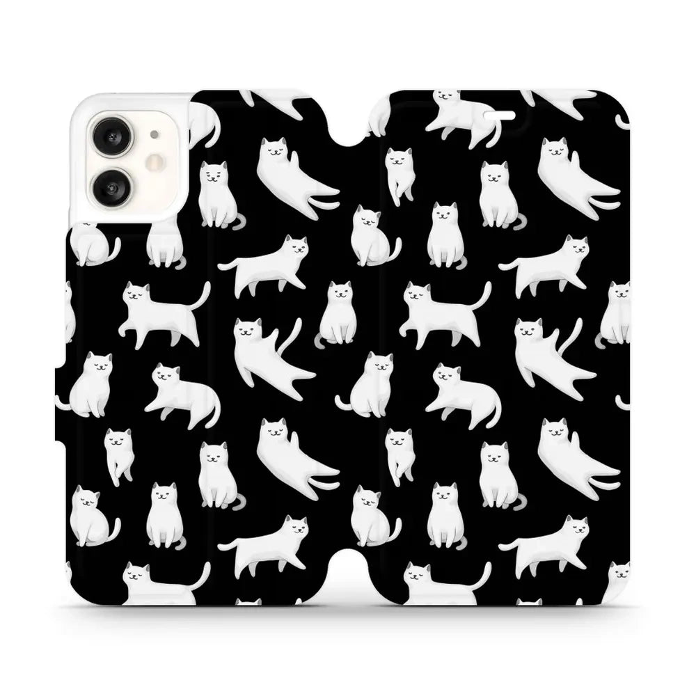 Handyhülle mit klappe für iPhone 11, Mobiwear Book, Luna-Kätzchen