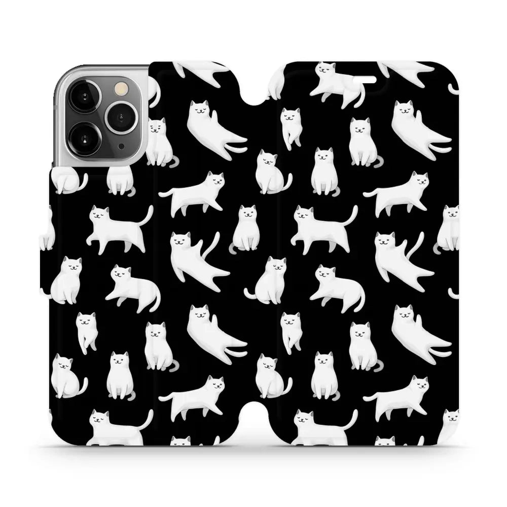 Handyhülle mit klappe für iPhone 12 Pro, Mobiwear Book, Luna-Kätzchen