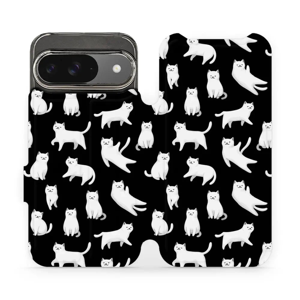Handyhülle mit klappe für Google Pixel 9, Mobiwear Book, Luna-Kätzchen