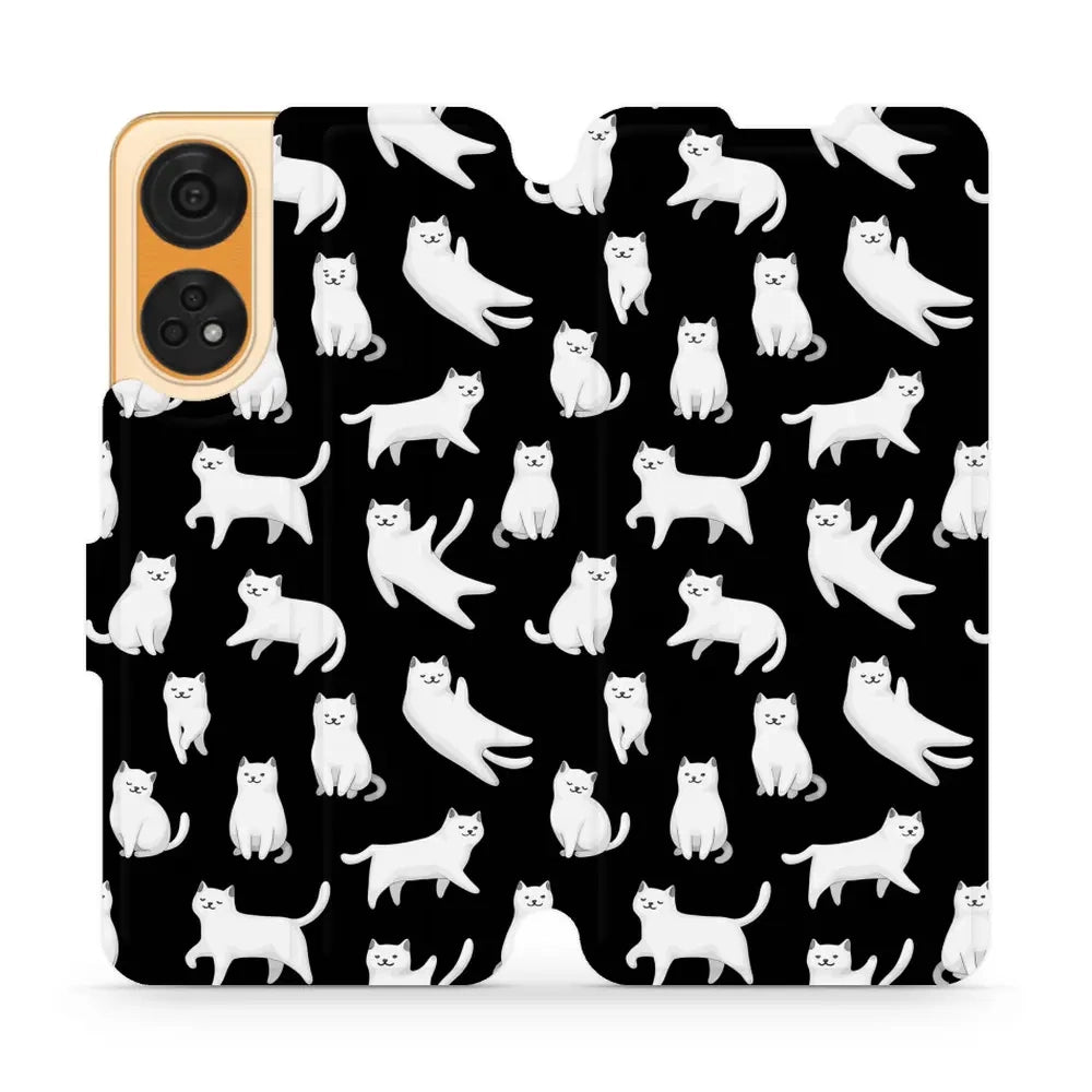 Handyhülle mit klappe für Oppo Reno8T 5G, Mobiwear Book, Luna-Kätzchen