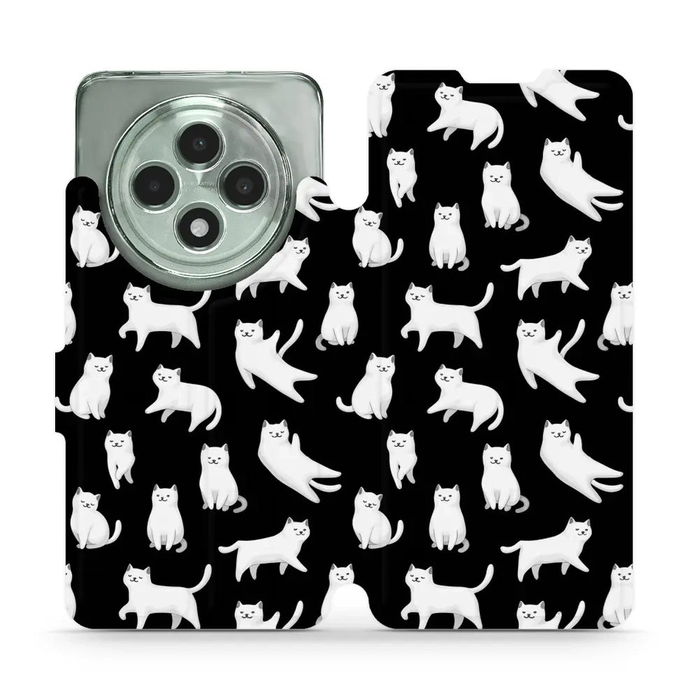 Handyhülle mit klappe für Oppo Reno 12 F, Mobiwear Book, Luna-Kätzchen