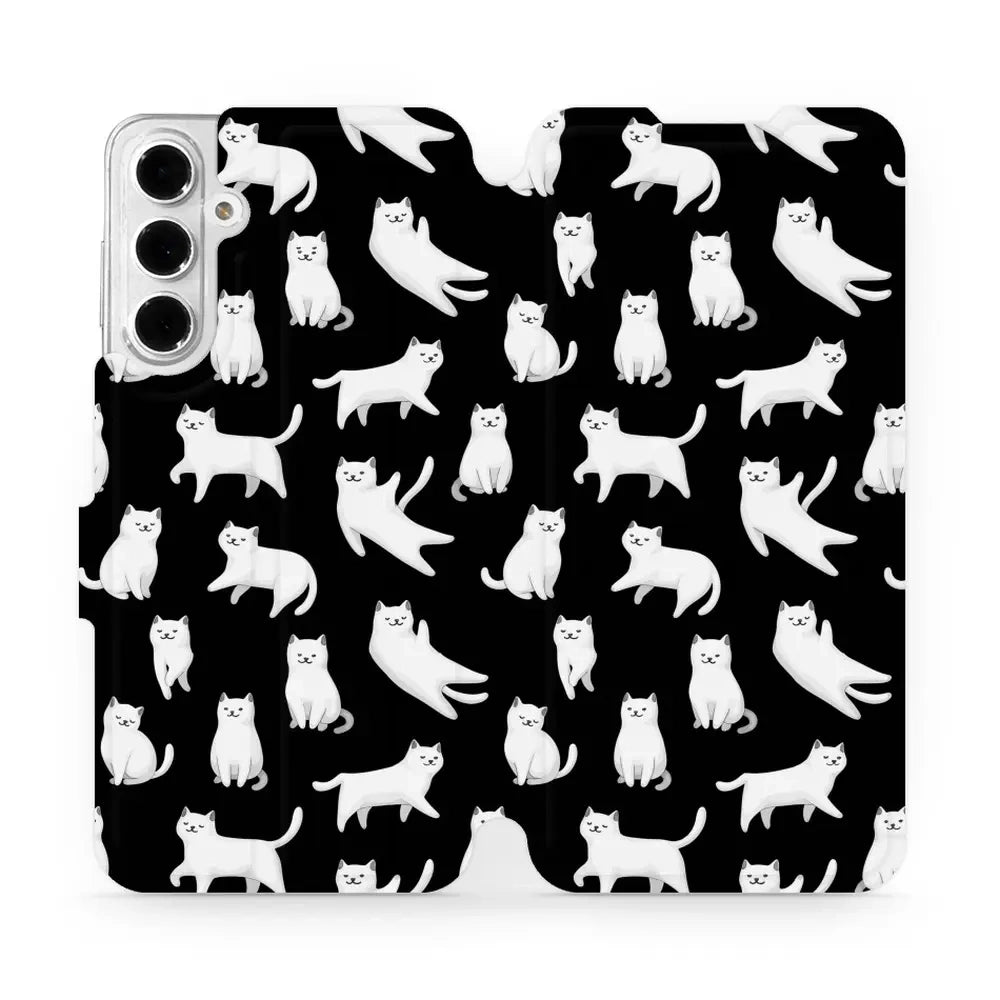 Handyhülle mit klappe für Galaxy A16 5G, Mobiwear Book, Luna-Kätzchen