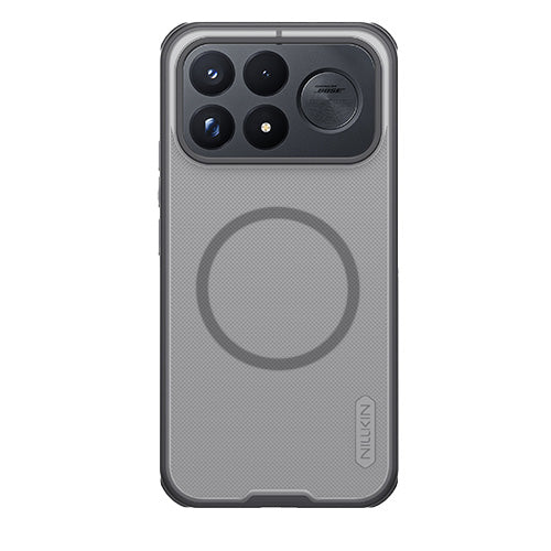Handyhülle für Xiaomi POCO F9 Ultra, Nillkin Frosted Shield Pro Magnetic mit MagSafe, Geräuchert mit schwarzem Rahmen (1/8)