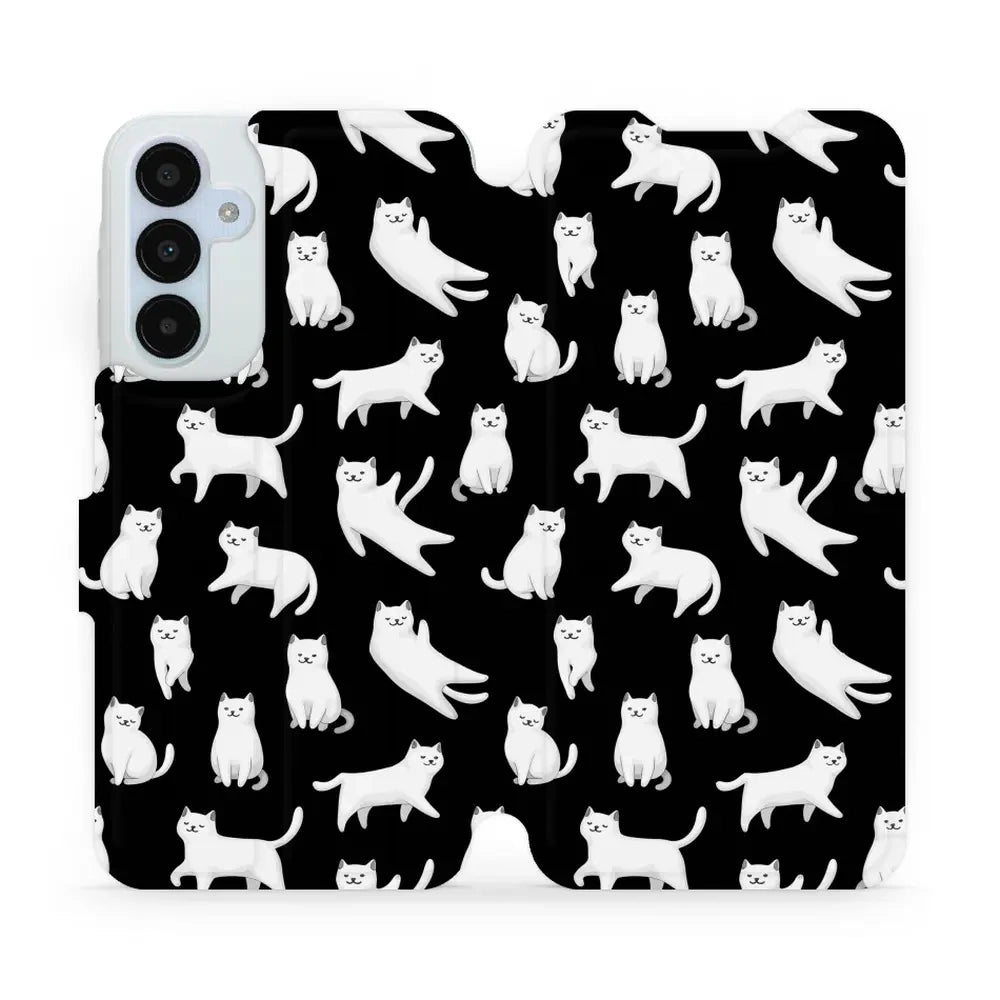 Handyhülle mit klappe für Galaxy A25 5G, Mobiwear Book, Luna-Kätzchen