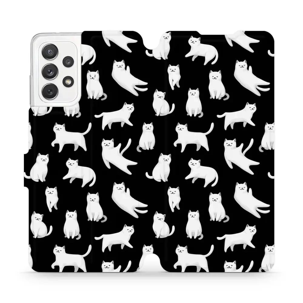 Handyhülle mit klappe für Galaxy A72 5G, Mobiwear Book, Luna-Kätzchen