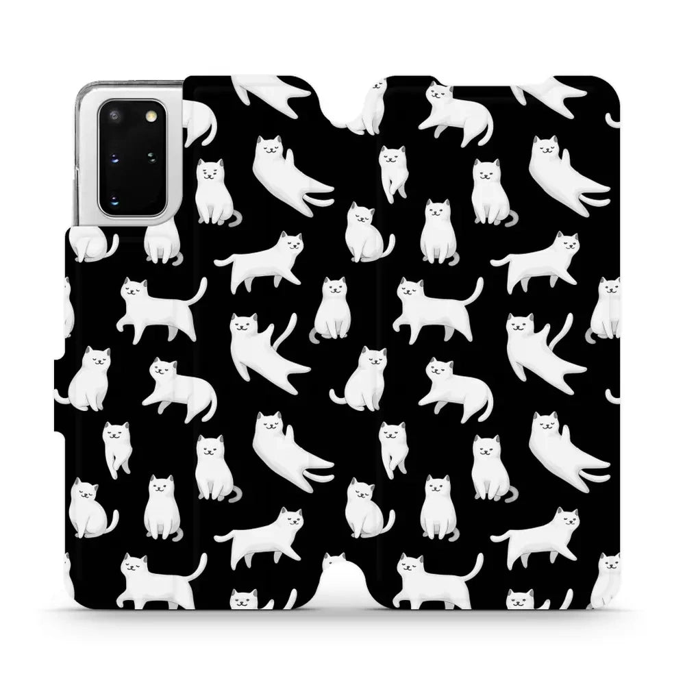 Handyhülle mit klappe für Galaxy S20 Plus, Mobiwear Book, Luna-Kätzchen