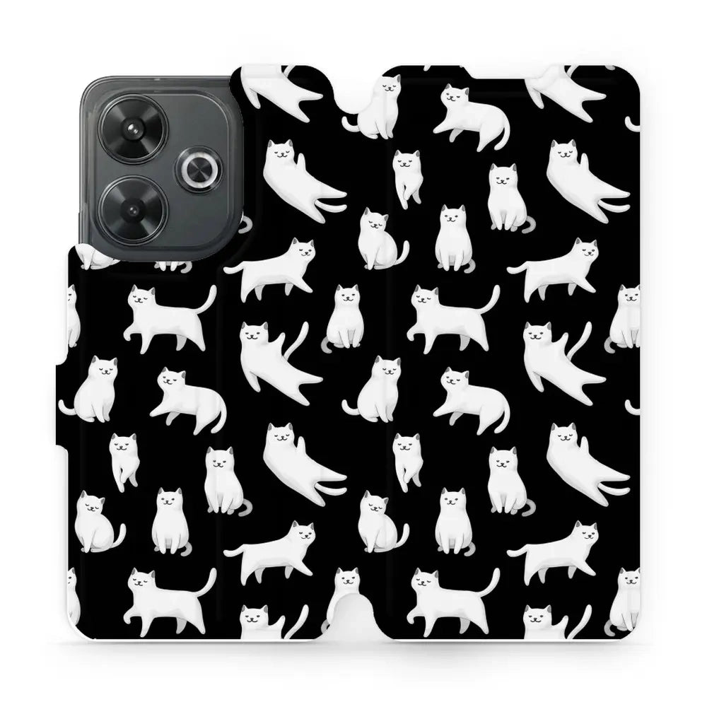 Handyhülle mit klappe für Xiaomi Redmi 13 4G, Mobiwear Book, Luna-Kätzchen