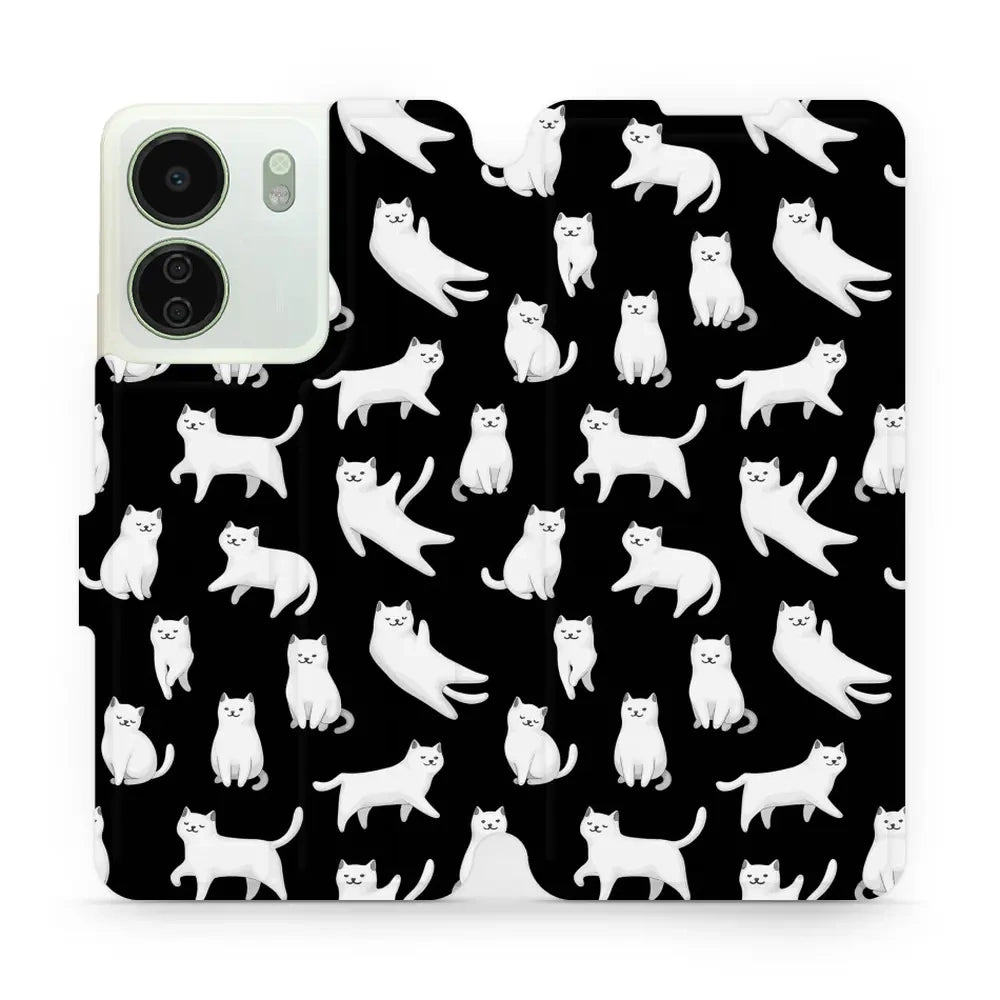 Handyhülle mit klappe für Xiaomi Redmi 13C 5G, Mobiwear Book, Luna-Kätzchen