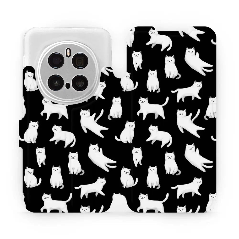 Handyhülle mit klappe für Honor Magic7 Pro, Mobiwear Book, Luna-Kätzchen