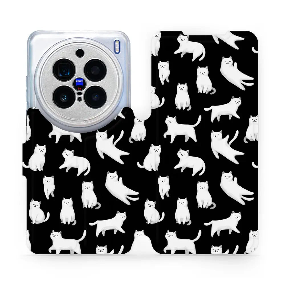 Handyhülle mit klappe für Vivo X200 Pro, Mobiwear Book, Luna-Kätzchen