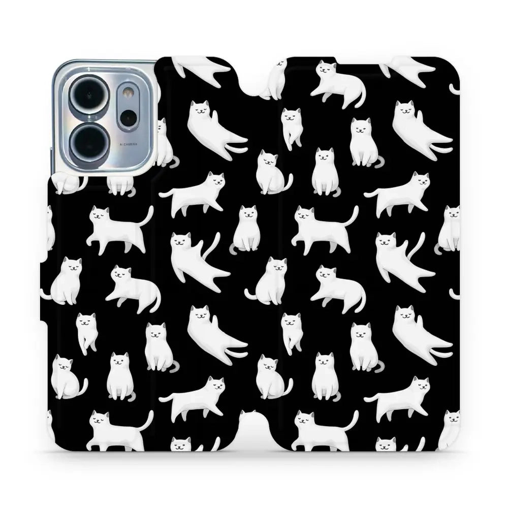 Handyhülle mit klappe für Oppo Reno 14 FS, Mobiwear Book, Luna-Kätzchen