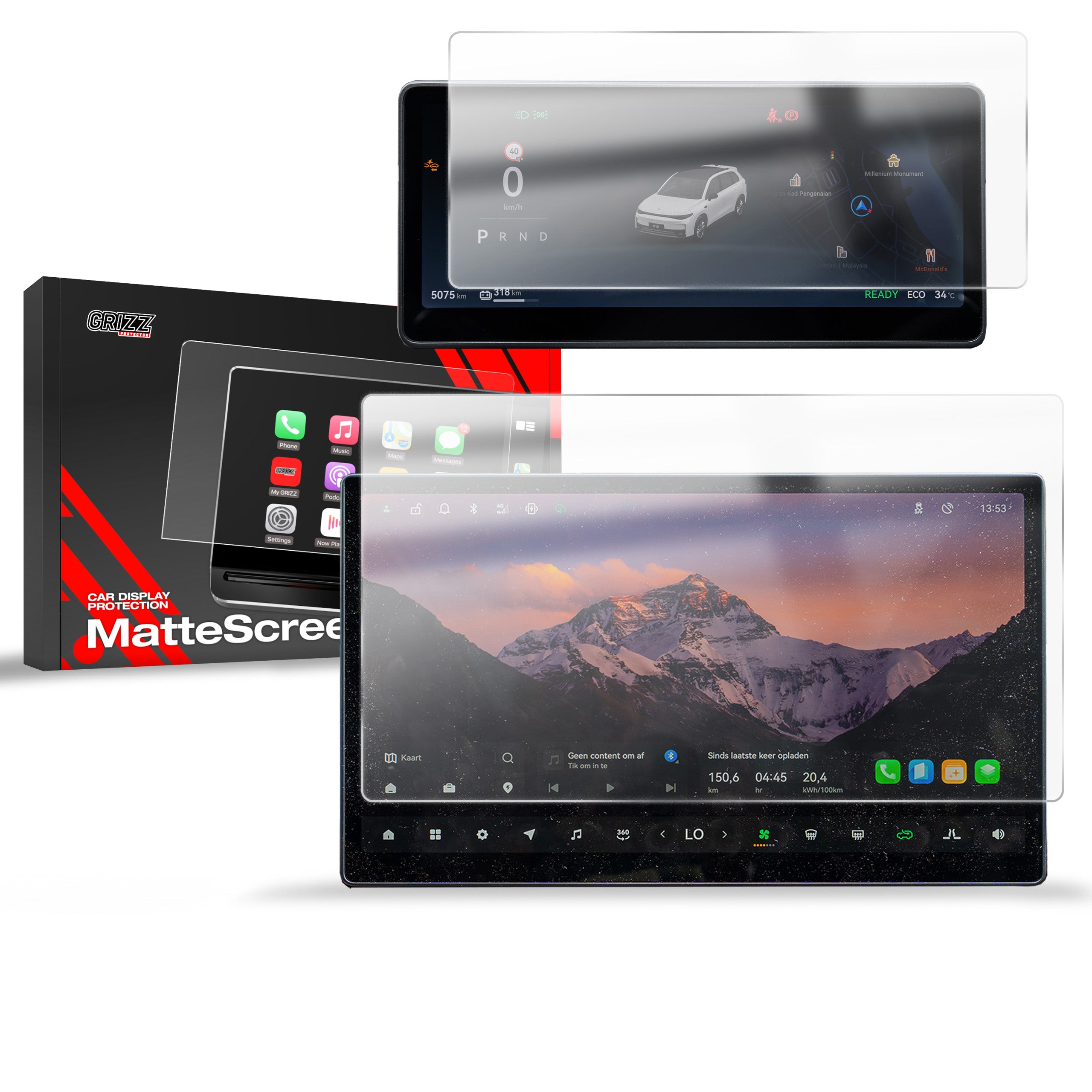 Matte Autodisplayfolie für Leapmotor C10 14,6" (2025-2026), Grizz Protector
