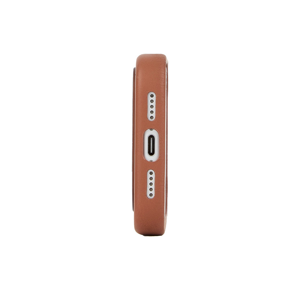 Handyhülle für iPhone 18 Pro, Troubadour Full Leather Case für MagSafe, Braun (4/8)