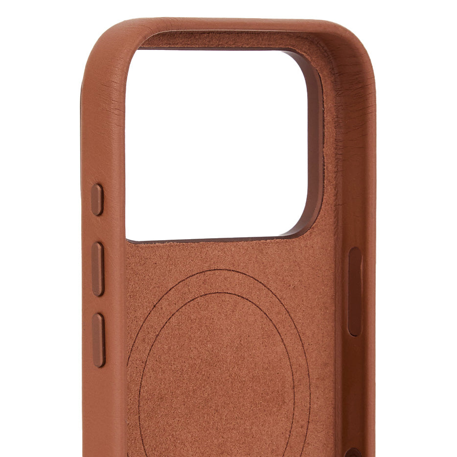 Handyhülle für iPhone 18 Pro, Troubadour Full Leather Case für MagSafe, Braun (6/8)