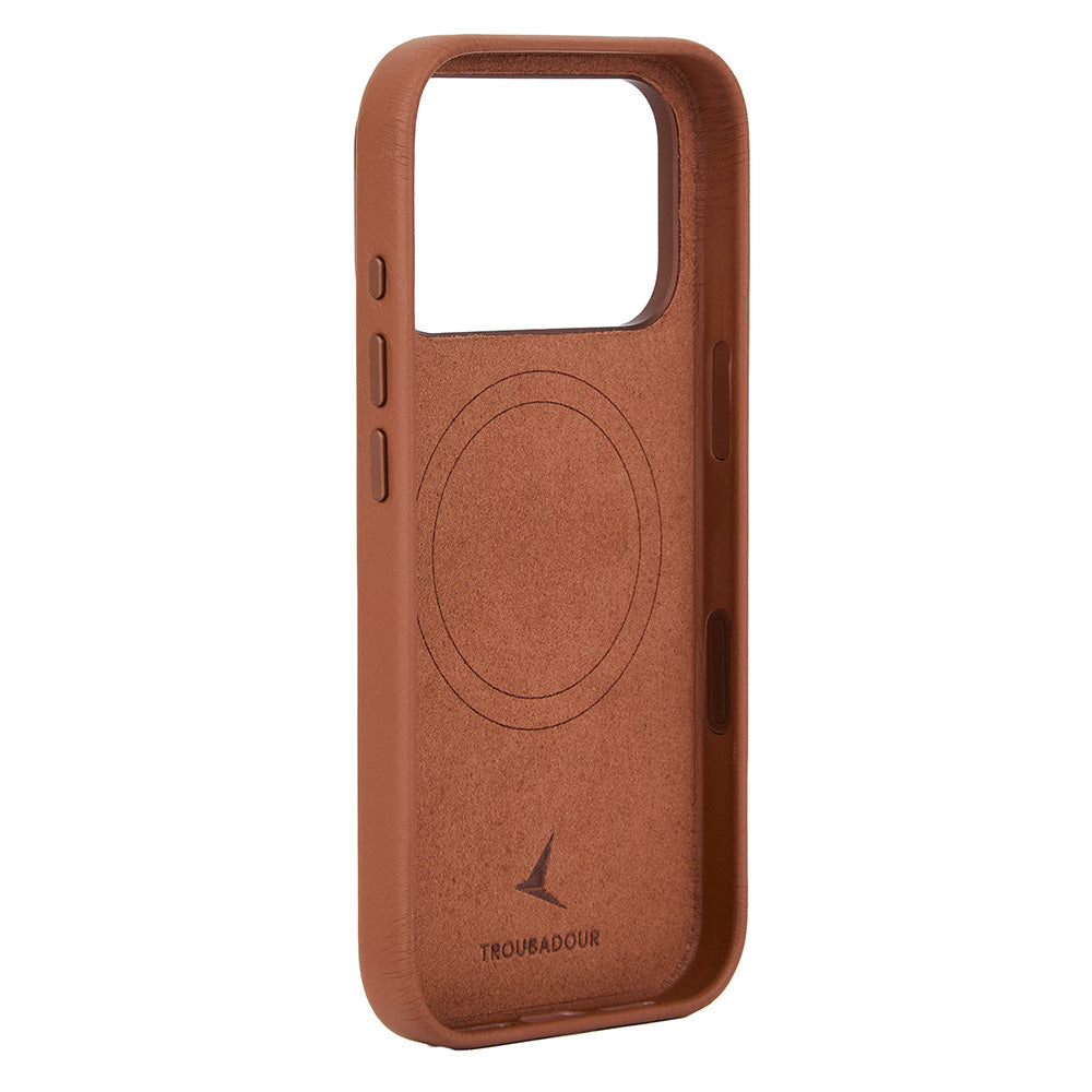 Handyhülle für iPhone 18 Pro, Troubadour Full Leather Case für MagSafe, Braun (2/8)