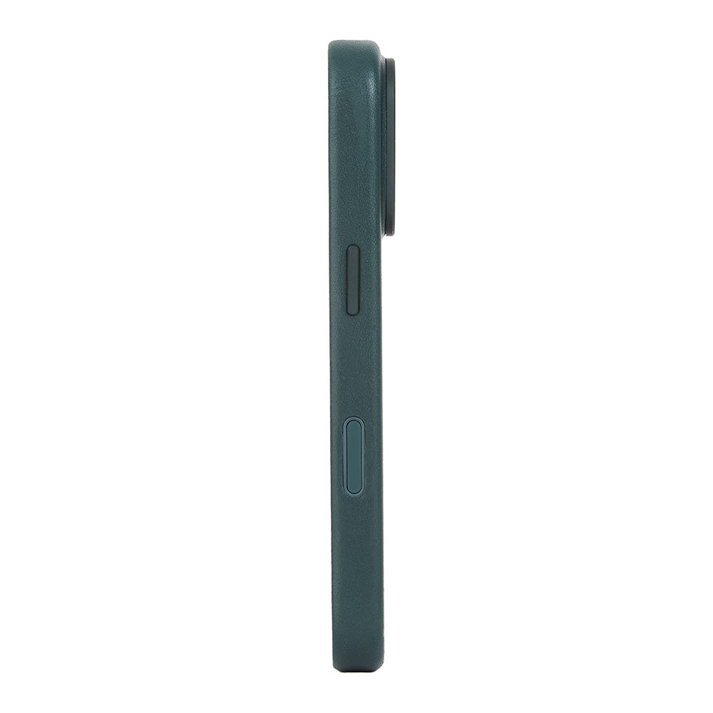 Handyhülle für iPhone 18 Pro, Troubadour Full Leather Case für MagSafe, Dunkelgrün (3/9)