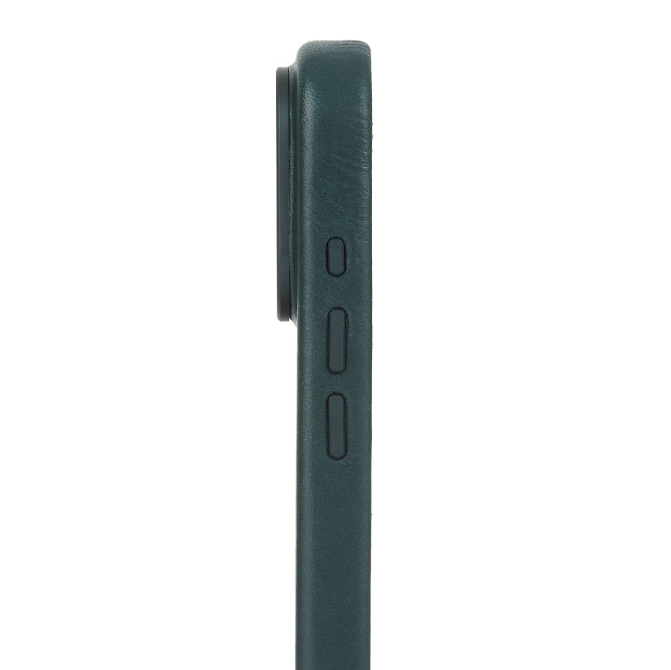 Handyhülle für iPhone 18 Pro, Troubadour Full Leather Case für MagSafe, Dunkelgrün (8/9)