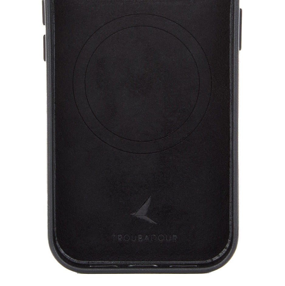 Handyhülle für iPhone 18 Pro Max, Troubadour Full Leather Case für MagSafe, Schwarz (7/9)