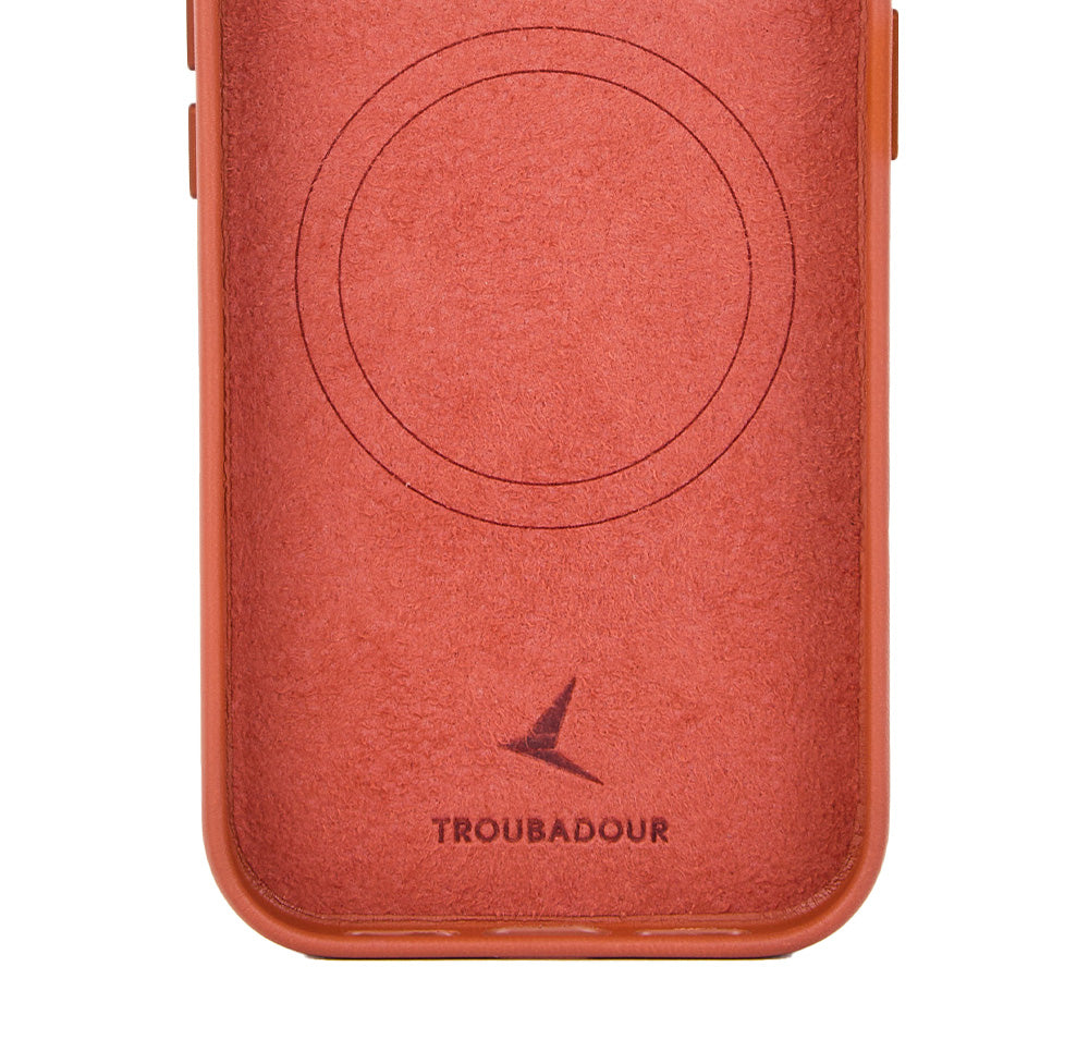 Handyhülle für iPhone 18 Pro Max, Troubadour Full Leather Case für MagSafe, Rostbraun (6/8)