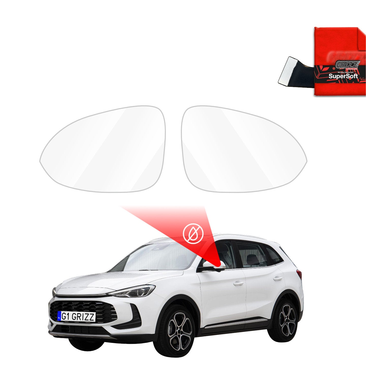 Regenschutzfolie Grizz Protector für Außenspiegel - MG ZS (2019-2026)
